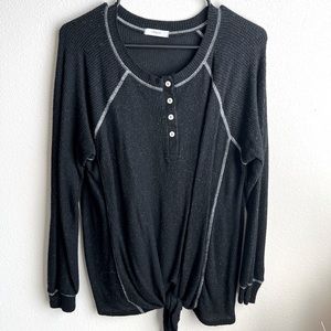Black Thermal Style Top